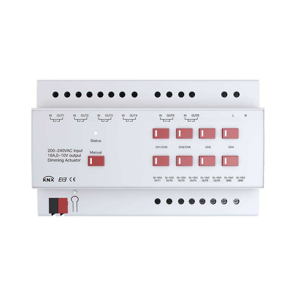  Ejecutor de atenuación de luz de 6 vías 0 - 10v 